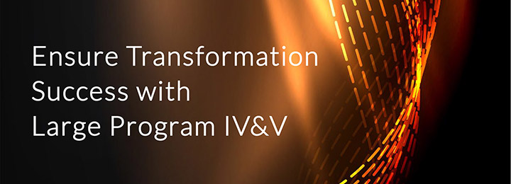 Risk Management: Ensure Transformation Success with Large Program IV&V